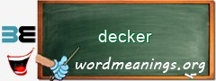 WordMeaning blackboard for decker